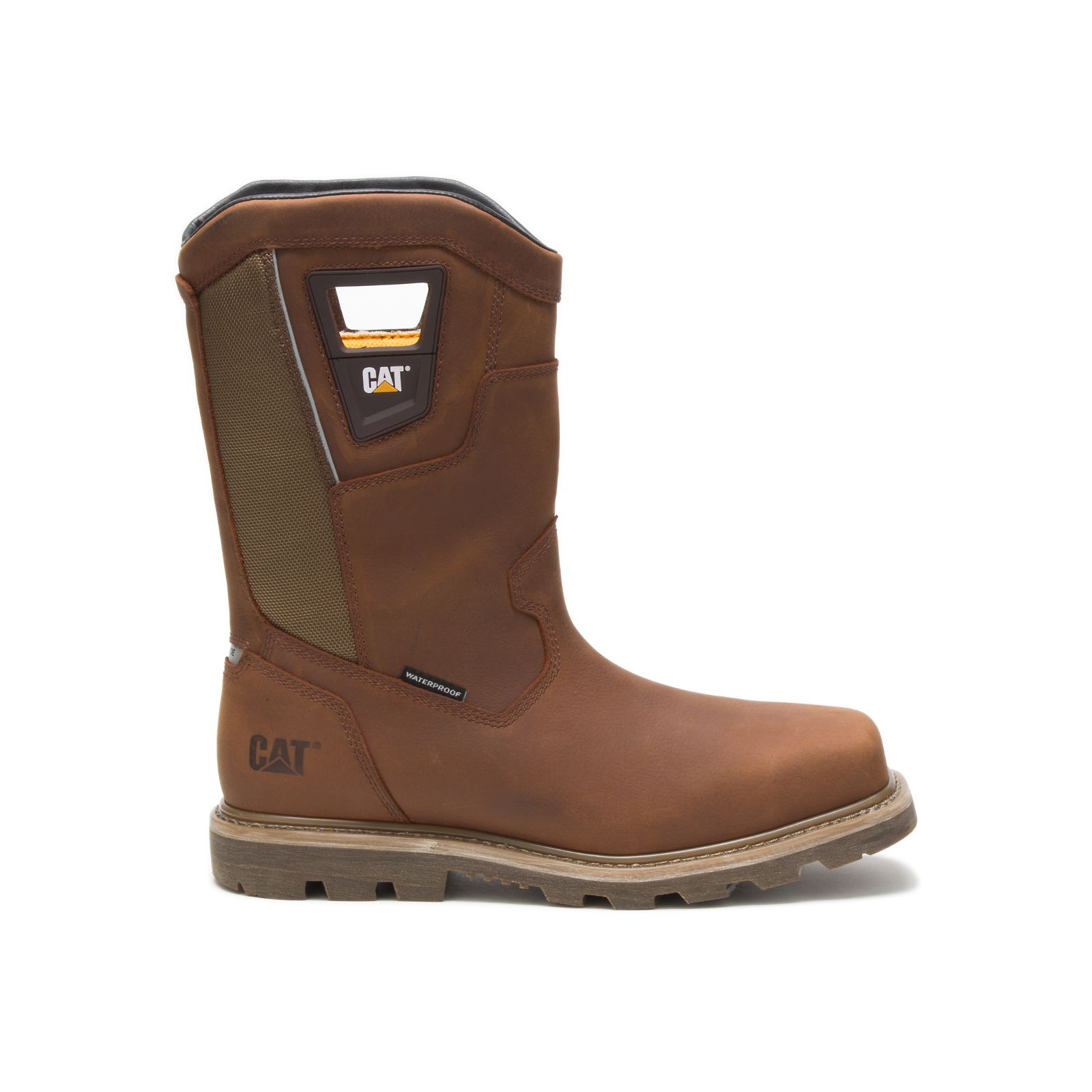 Caterpillar Boots Online - Caterpillar Stillwell Waterproof Steel Toe Mens Slip On Boots Brown (084921-CQB)